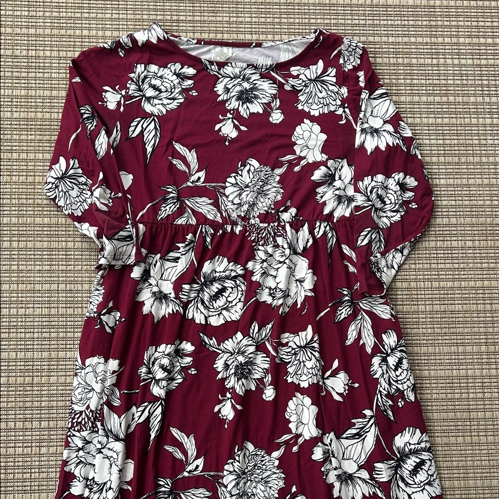 Emerald Boutique Floral Maxi Dress, Size 1X